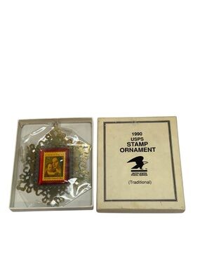 Vintage 1990 USPS Collectible Postage  Stamp Ornament Traditional Madonna Child